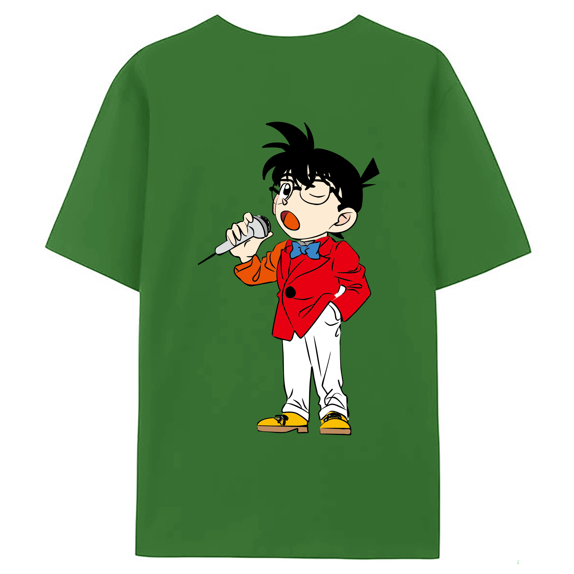 （画像用） 名探偵コナン 江戸川 コナン Detective Conan Conan Edogawa レディース半袖Tシャツ(バックプリント)